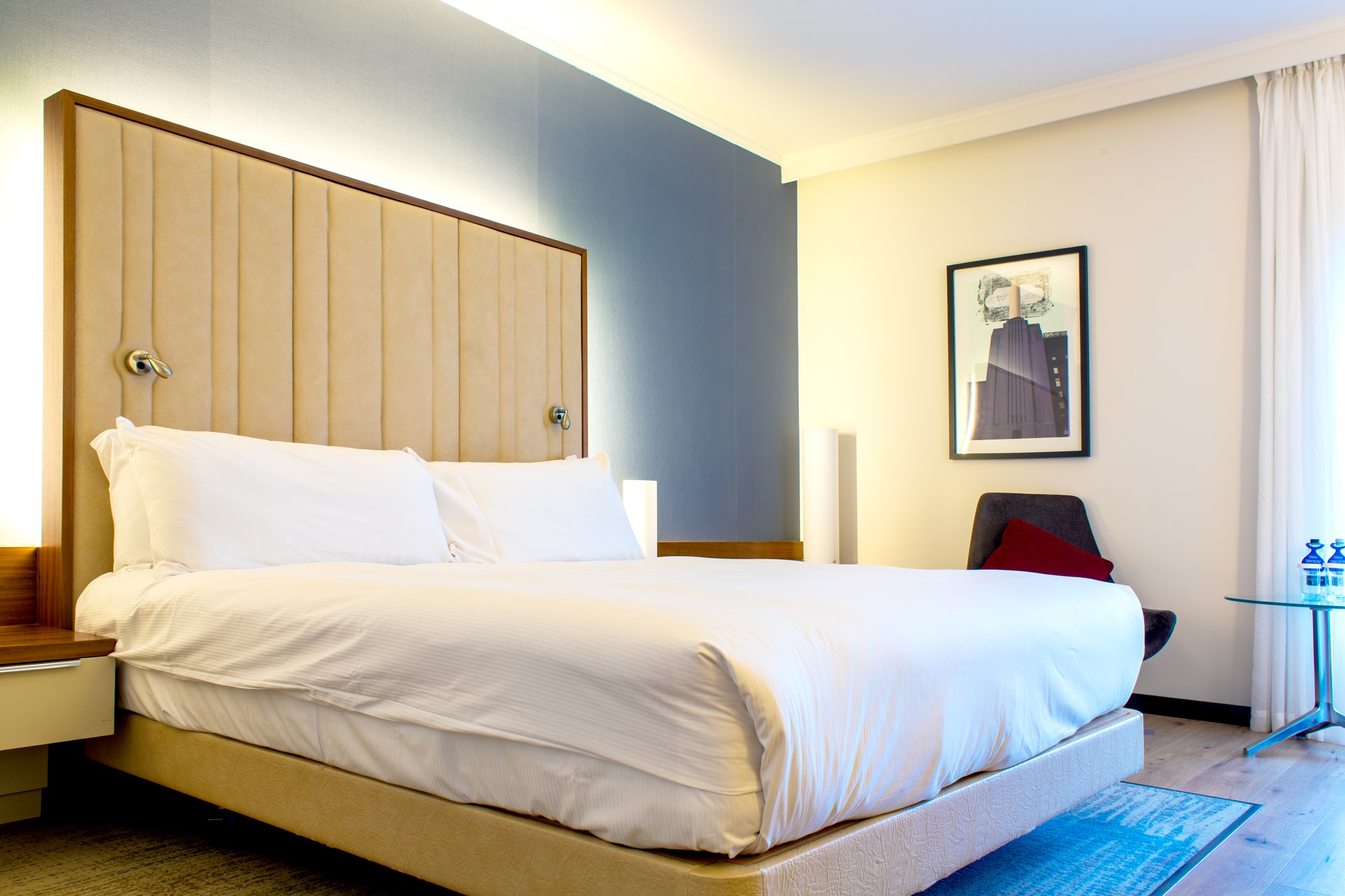 Refurbished guest room at Hilton Heathrow Terminal 5